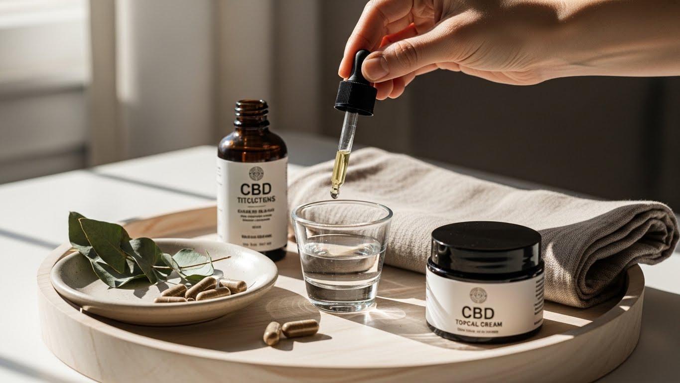 Premium CBD Oil Drops in Luxury Setting