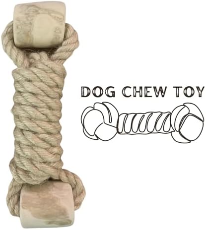 Generic Dog Chew Toy - Coffee Wood + Hemp Rope