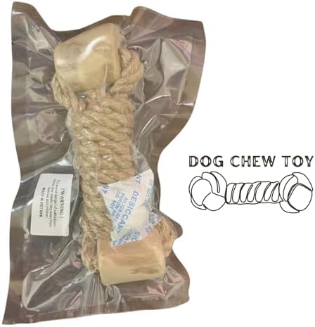 Generic Dog Chew Toy - Coffee Wood + Hemp Rope