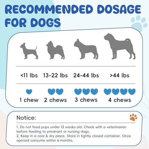 Advanced Calming Chews for Dogs with L-Theanine & Melatonin - 200 Count for Anxiety & Stress Relief | Enhanced with Tryptophan, Chamomile & Passionflower | Separation, Thunder, Fireworks Support